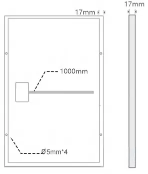 Rear view and mounting details