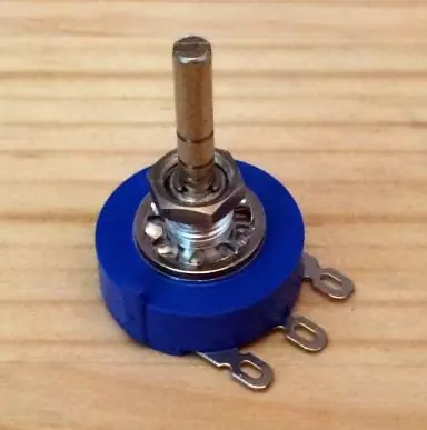 Schematic symbol of a potentiometer.