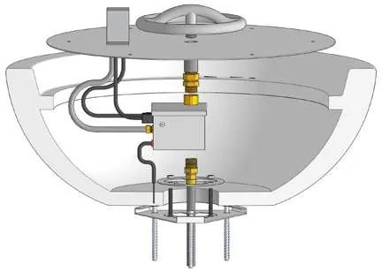 Component overview of the fire bowl assembly