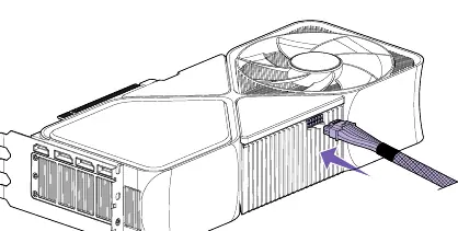 Step 2: Connecting the 16-pin connector to the GPU