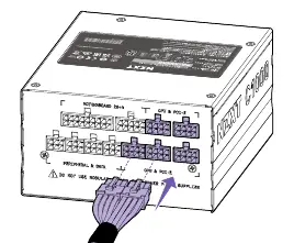 Step 1: Connecting the dual 8-pin connectors to the PSU