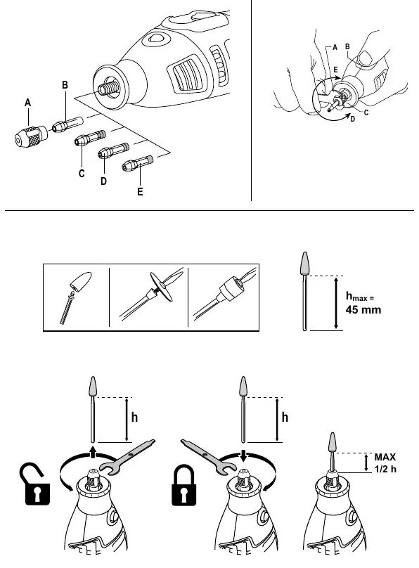 Changing accessories