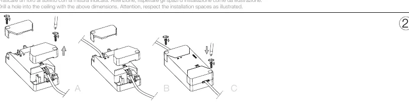 Wiring diagrams for 1-10V and DALI systems.
