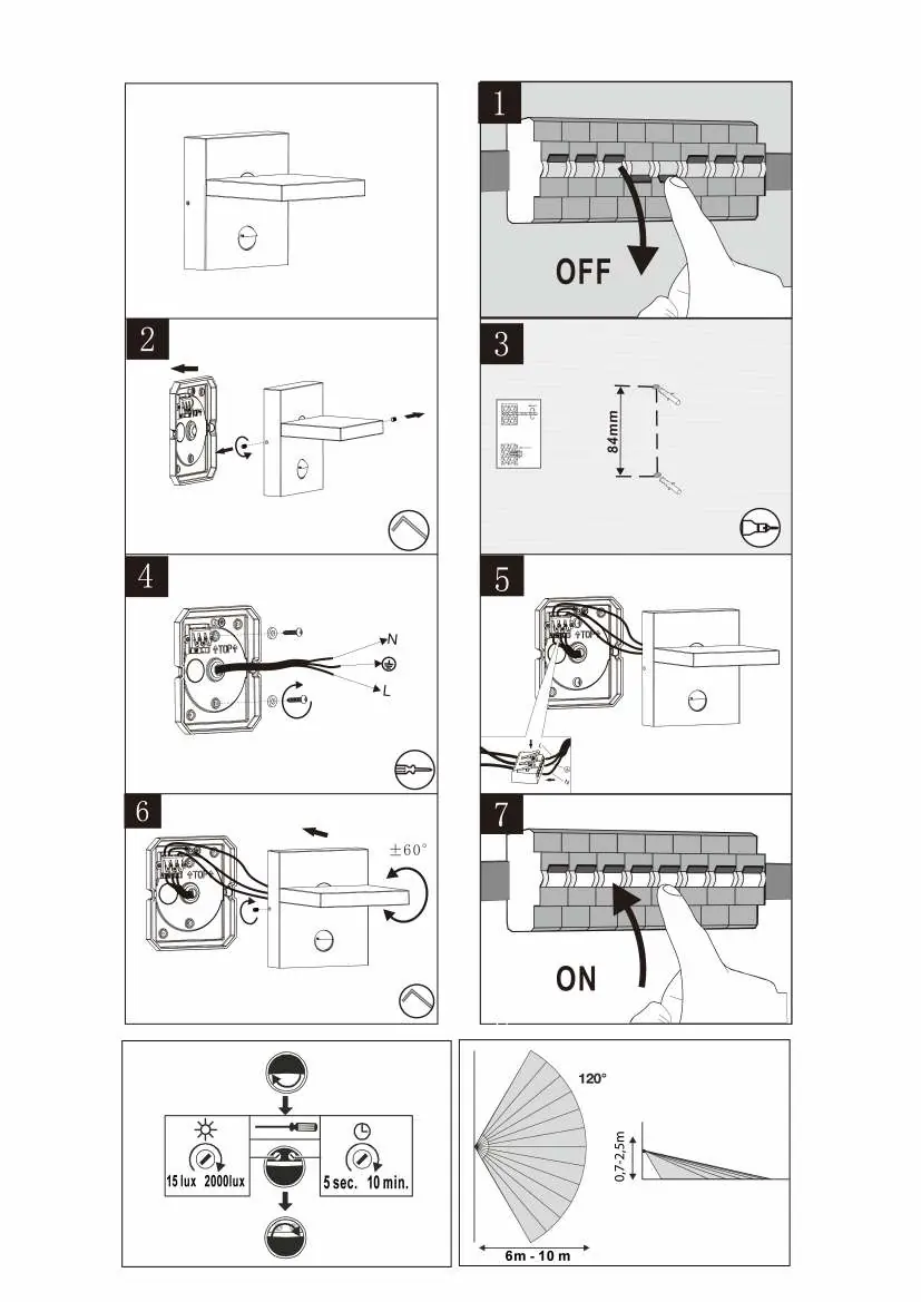 Installation and wiring steps
