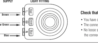 Wiring diagram showing connections for Live, Earth, and Neutral.