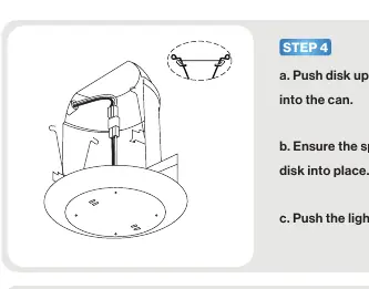 Inserting the fixture into the can.