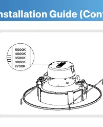 Step 4: Selecting color temperature using the switch on the back.