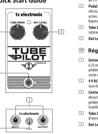 TUBE PILOT OVERDRIVE control layout