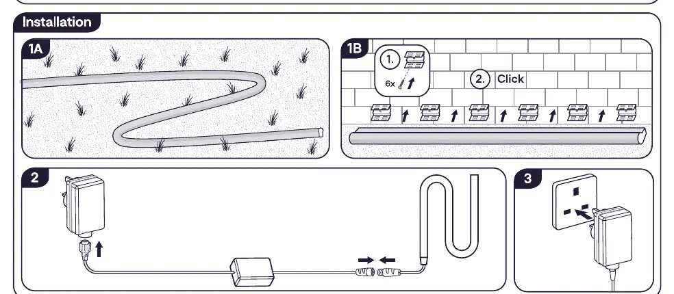 Installation steps for the Smart Outdoor Flex Light.