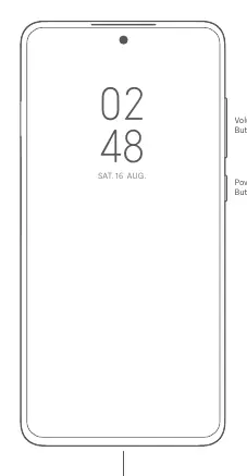 Xiaomi 12X device layout showing buttons and ports.