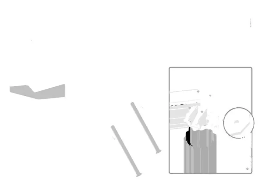 Attach the bracket to the frame using the long screws.