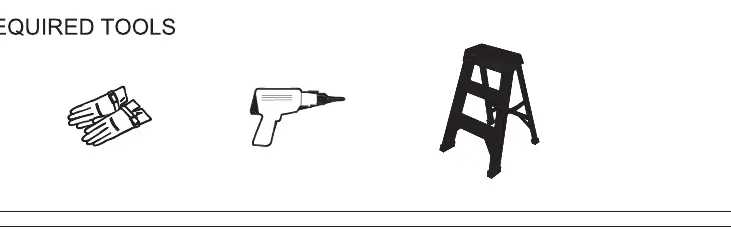 Required tools and personnel for assembly