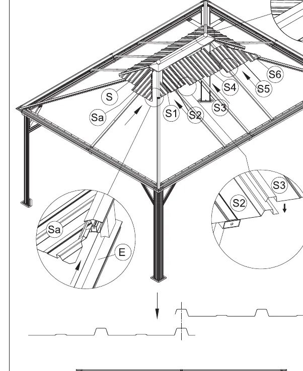 Inserting roof panels