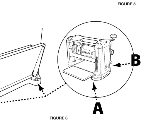 Adjusting infeed and outfeed table stop screws