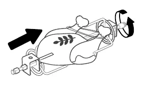 Rotisserie fork set assembly
