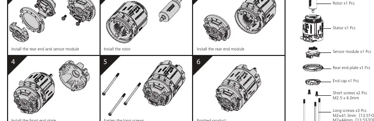 Motor assembly and disassembly sequence