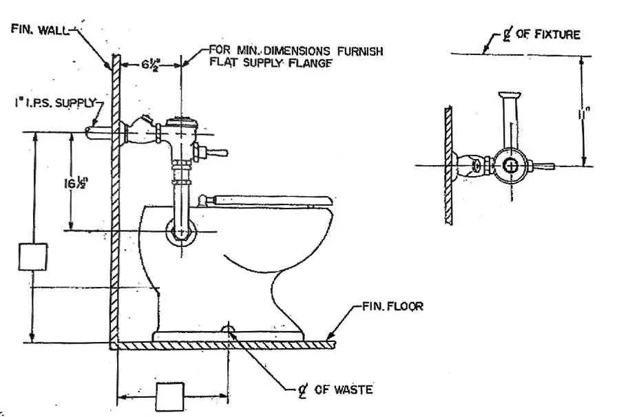 Rough-in and line drawing dimensions