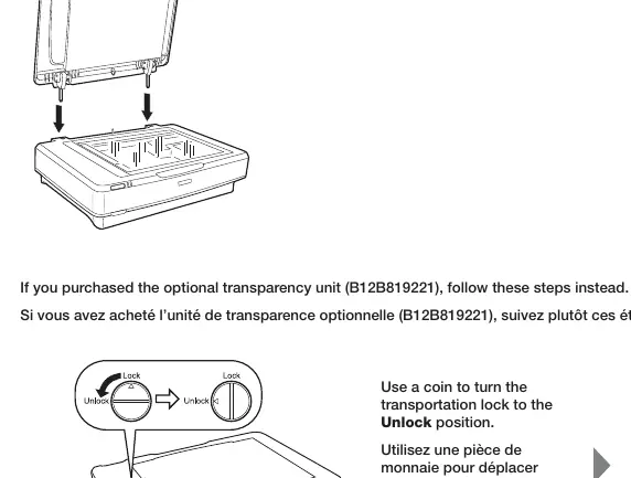 Unlocking the transportation lock