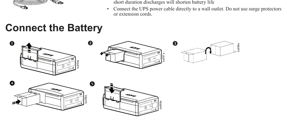 Battery connection steps