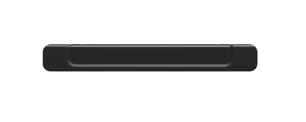 Identify the control panel on the soundbar.