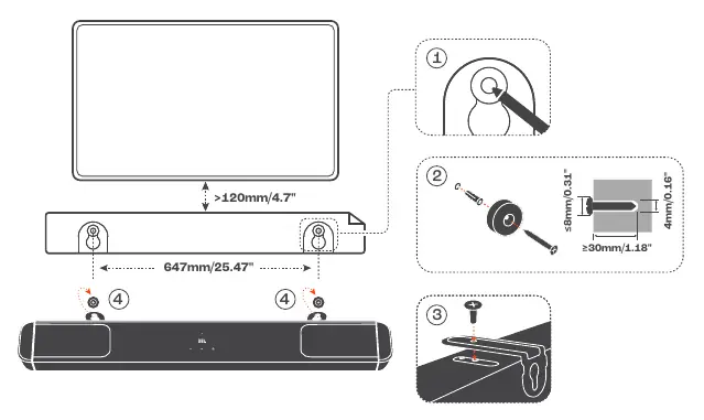 Wall mounting instructions