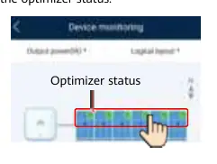 Optimizer status in FusionSolar app