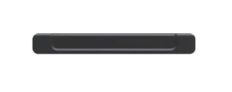 Identify the soundbar's status indicator area.
