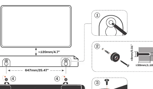 Wall mounting instructions