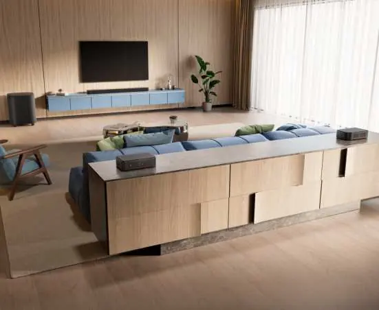 Example of a complete home theater setup.