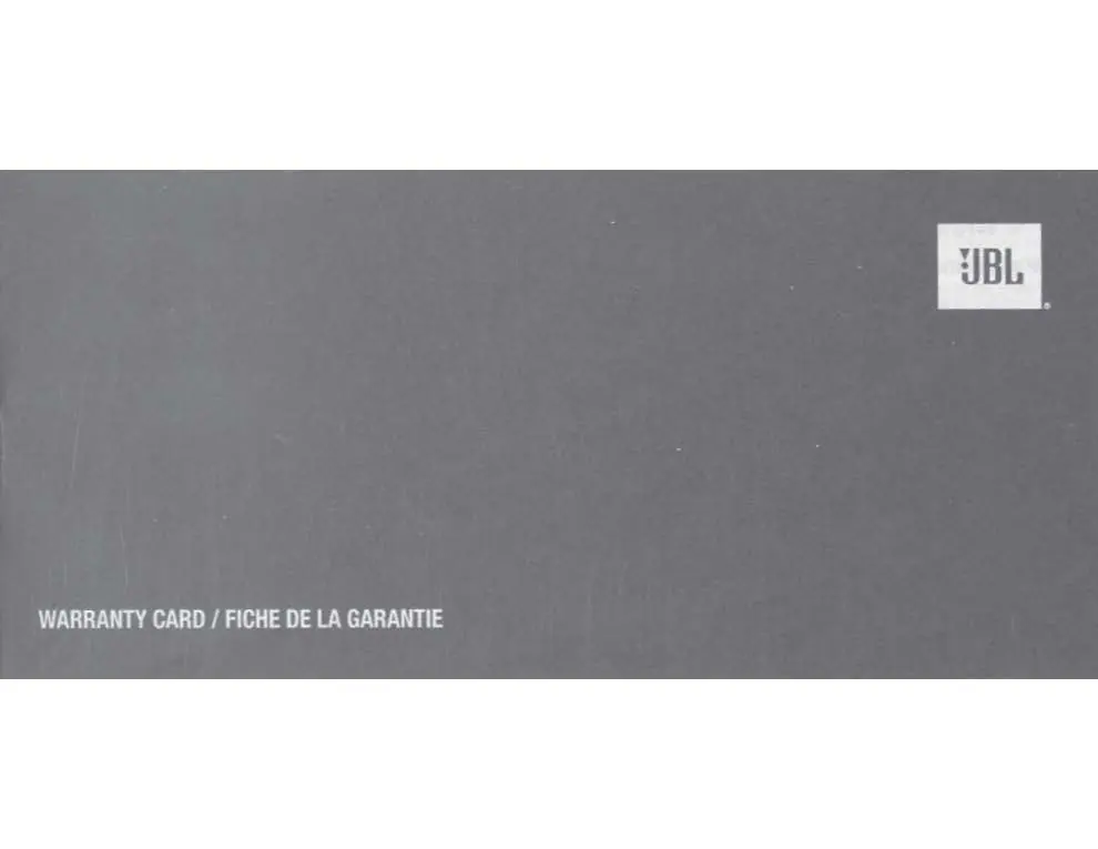 Warranty card documentation.