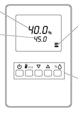 LCD display and control buttons
