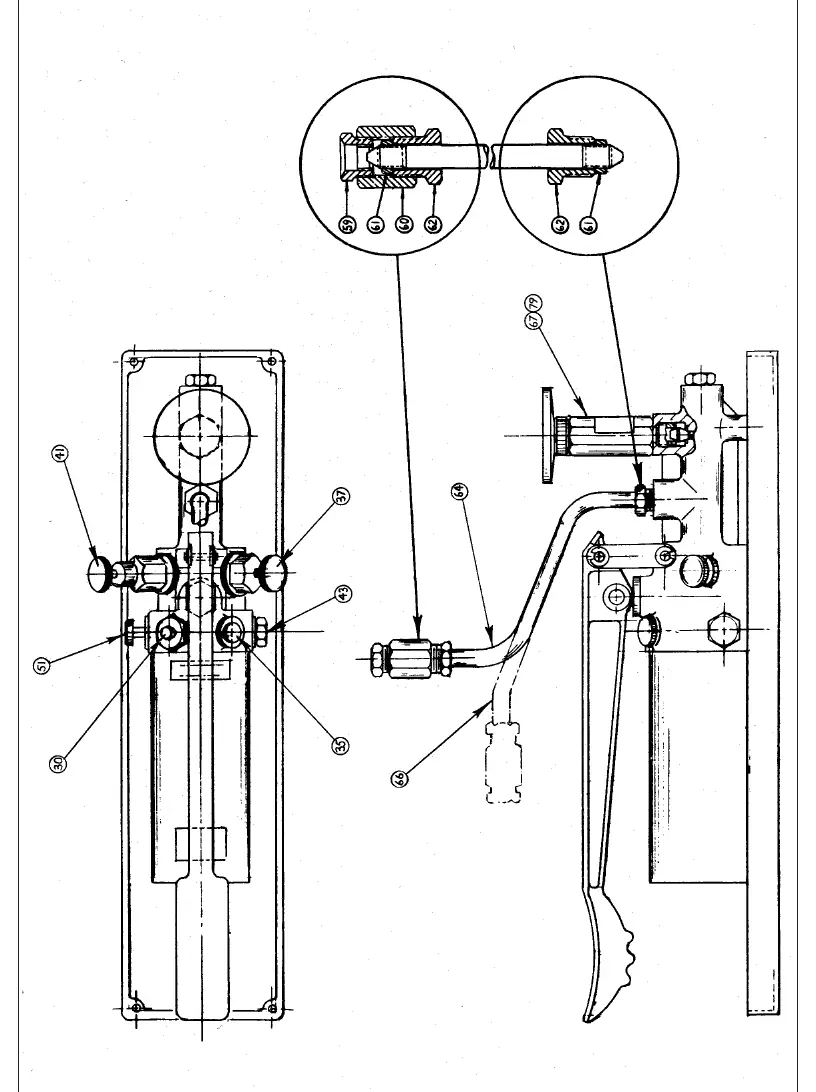 Figure 2-1: Ashcroft Portable Deadweight Tester 1305D components and connections.