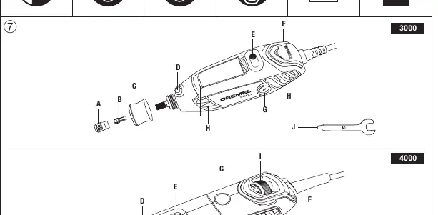 Dremel 3000 tool components
