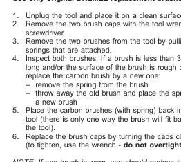 Replacing carbon brushes