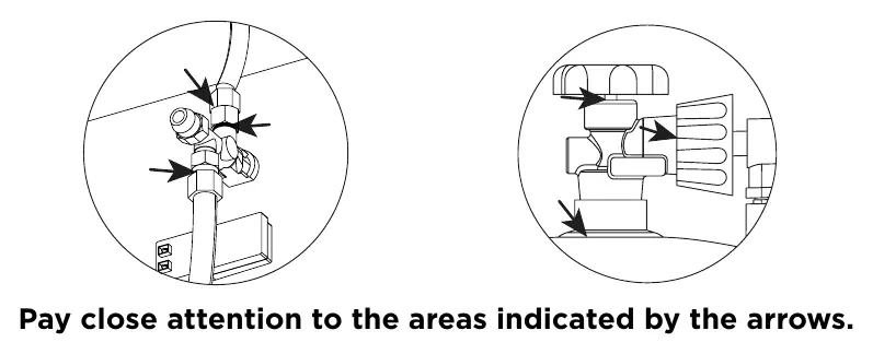 Leak test points