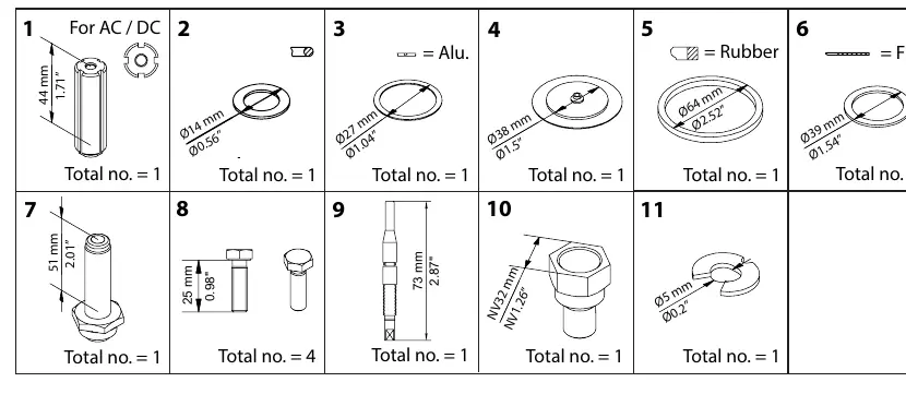 Parts list and component specifications