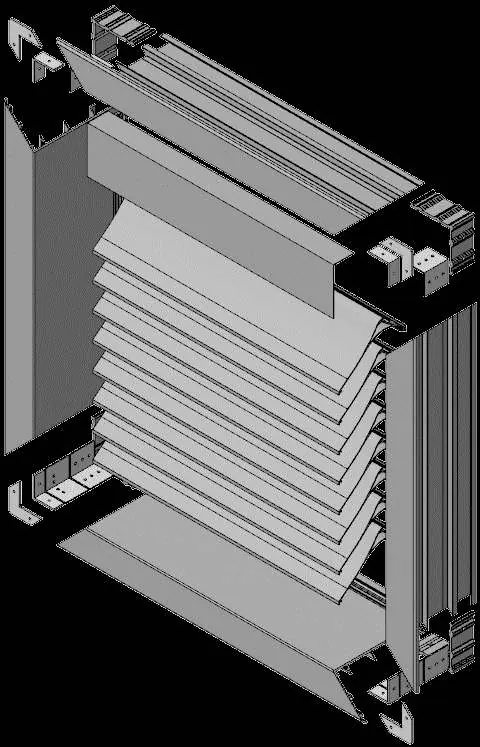 Exploded view of the DucoGrille Classic 130HP Basic