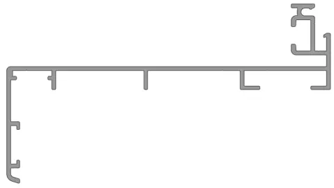 Examine the profile of the frame section.