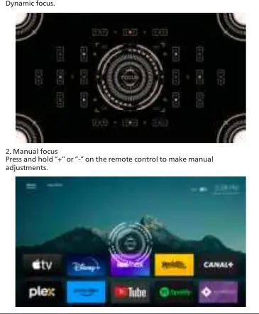 Focus adjustment screens