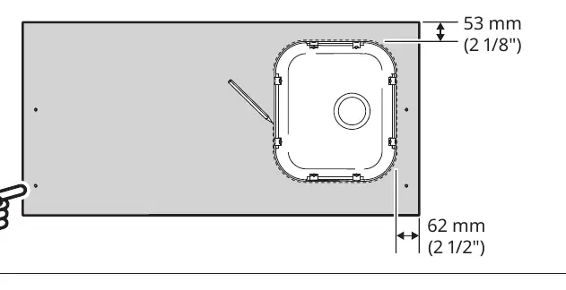 Sink installation measurements.