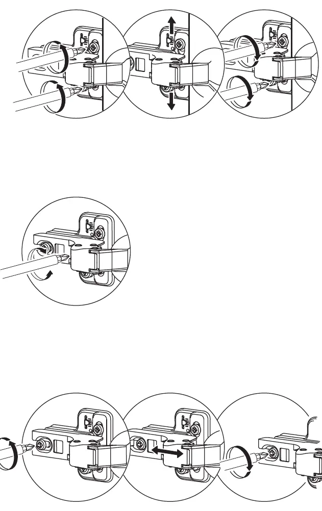 Hinge adjustment instructions.