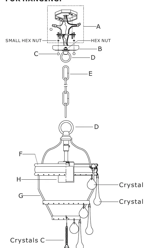 Hanging configuration assembly diagram