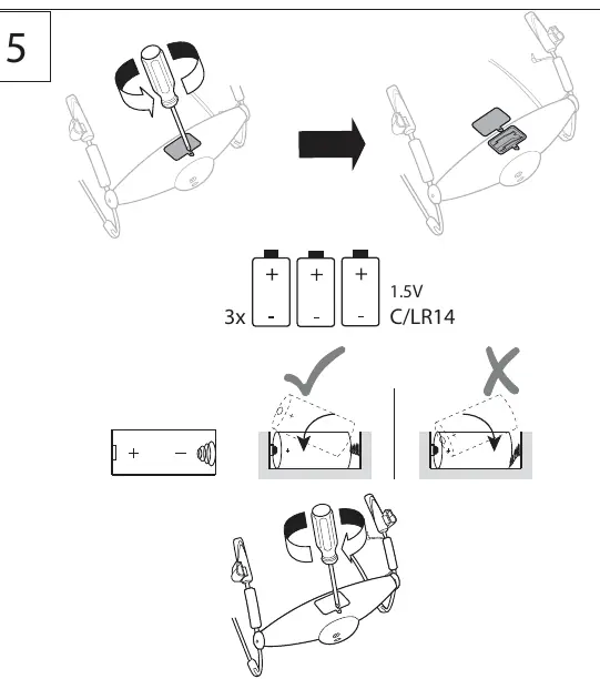 Battery installation steps