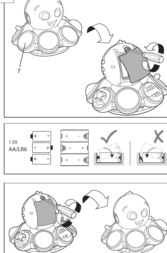 Battery installation process.