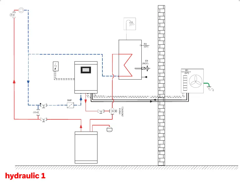 Hydraulic system diagram.