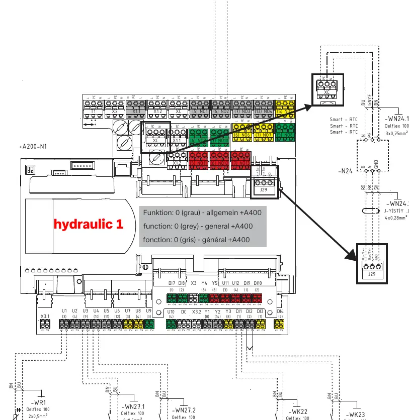 Plug-in connections for general functions.