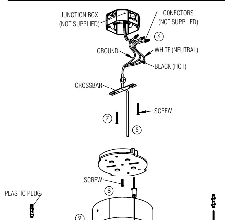 Wiring diagram for junction box connection