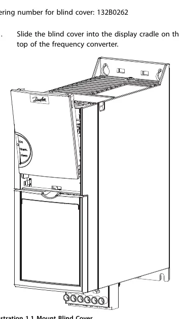 Mounting the blind cover into the display cradle