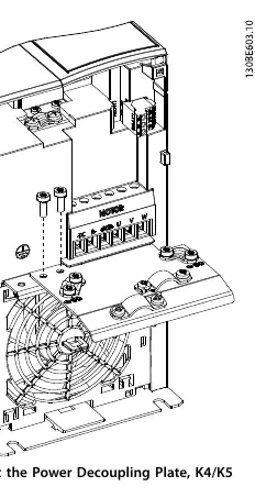 Illustration 1.5: Mount the Power Decoupling Plate, K4/K5
