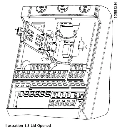 Opening the lid of the memory module container